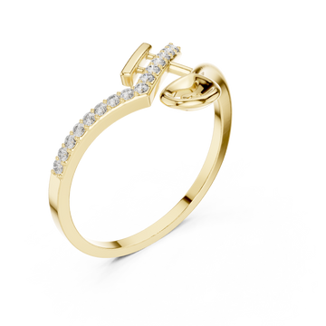 Gold Tranquil Muse Twist Stacking Ring Right View