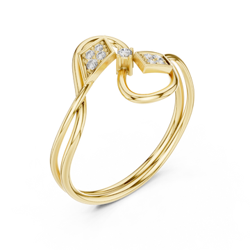 Gold Eternal Linkage Open Embrace Signature Ring Right View