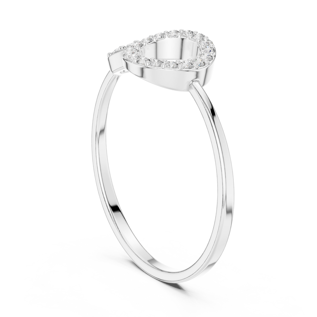  White Gold Luminous Unity Sculpted Accent Band Right View