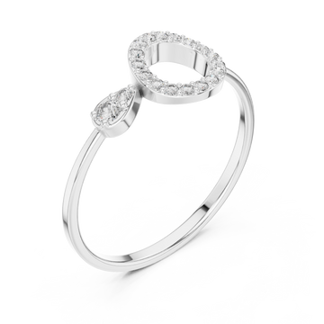  White Gold Luminous Unity Sculpted Accent Band Right View
