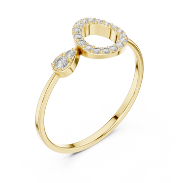 Gold Luminous Unity Sculpted Accent Band Right View
