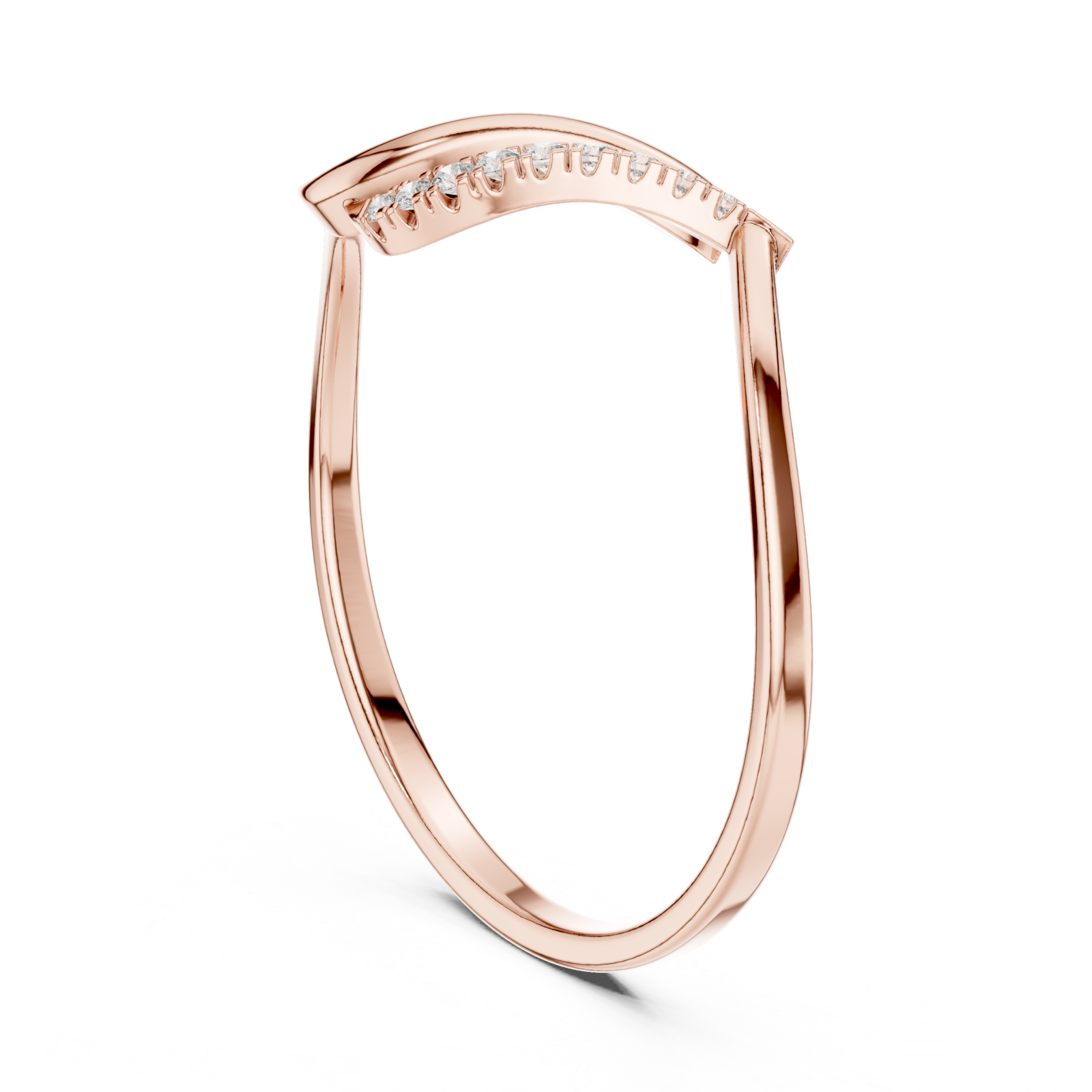  Rose Gold Radiant Whisper Flow Band Left View