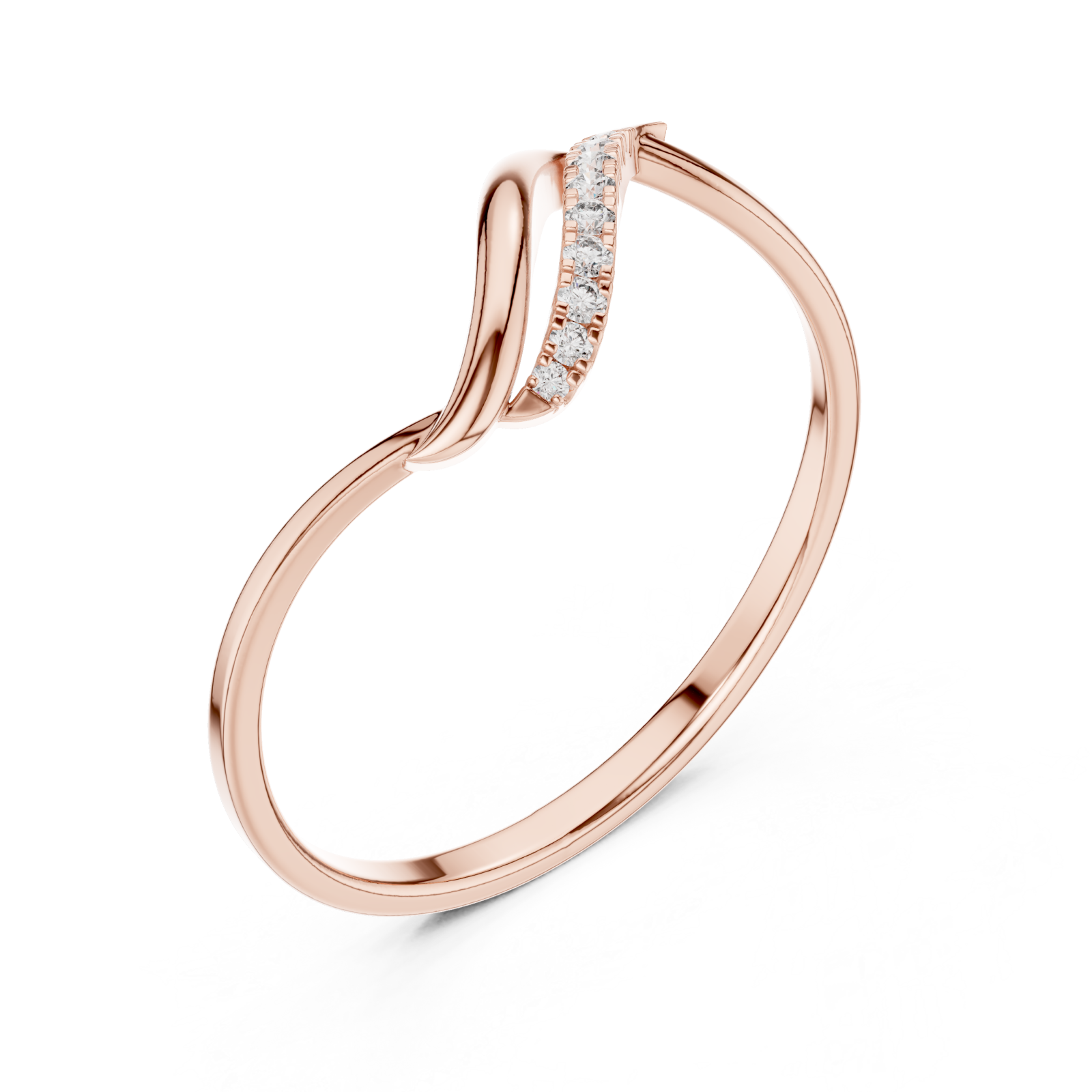  Rose Gold Radiant Whisper Flow Band Right View