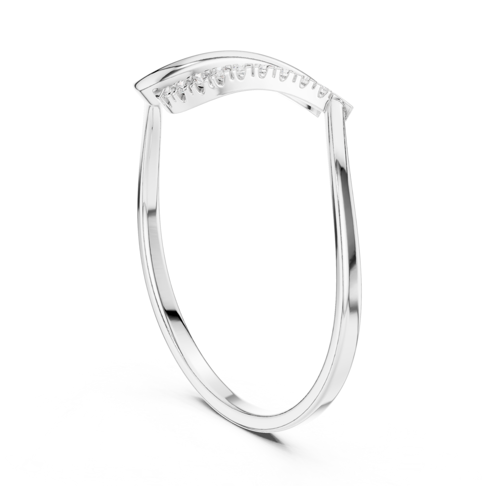  White Gold Radiant Whisper Flow Band Left View