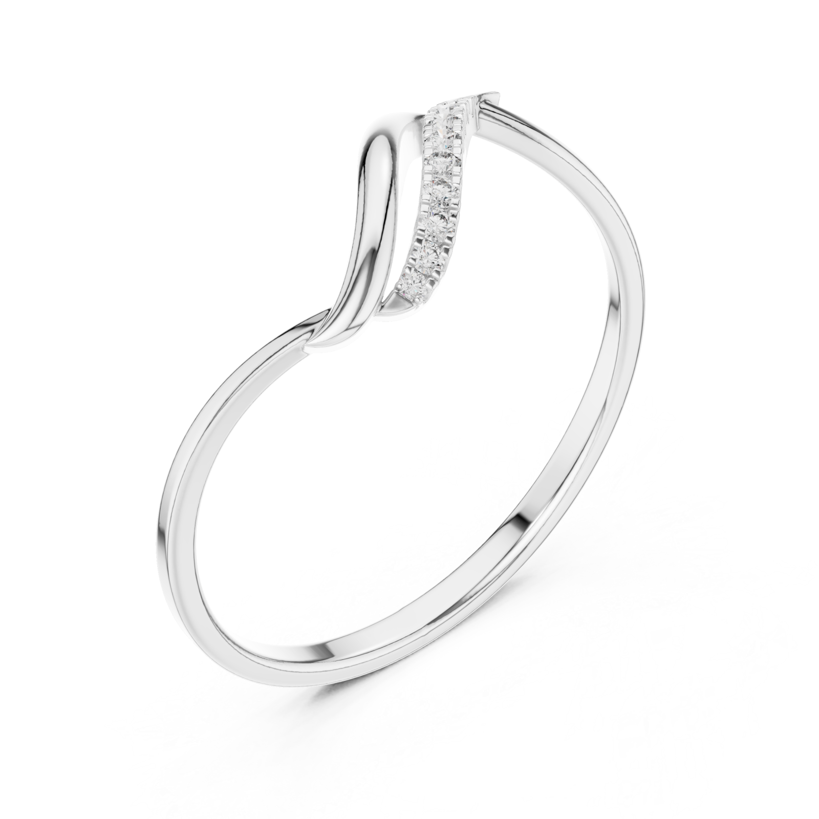  White Gold Radiant Whisper Flow Band Right View