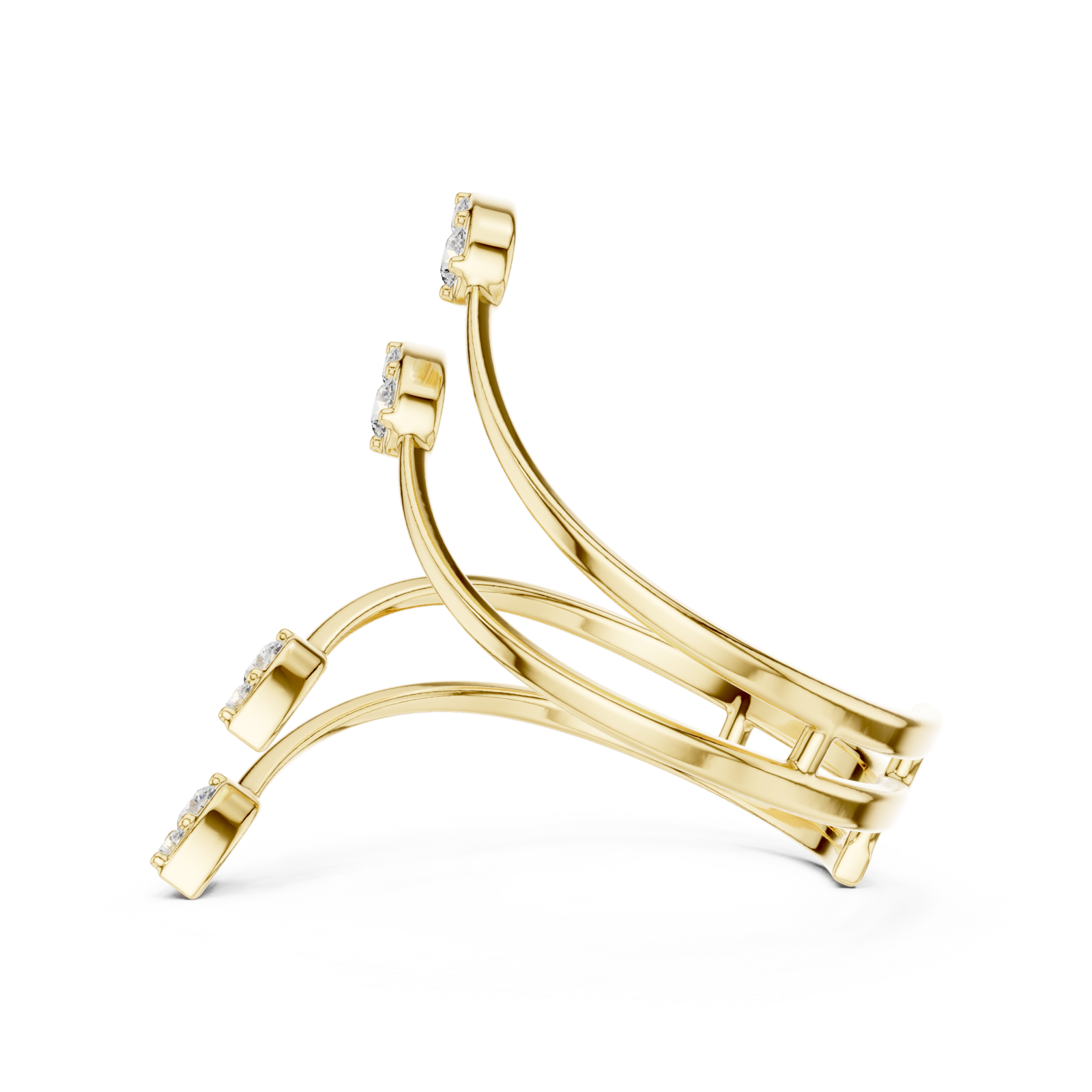  Gold Infinite Melody Wrap Ring Side View