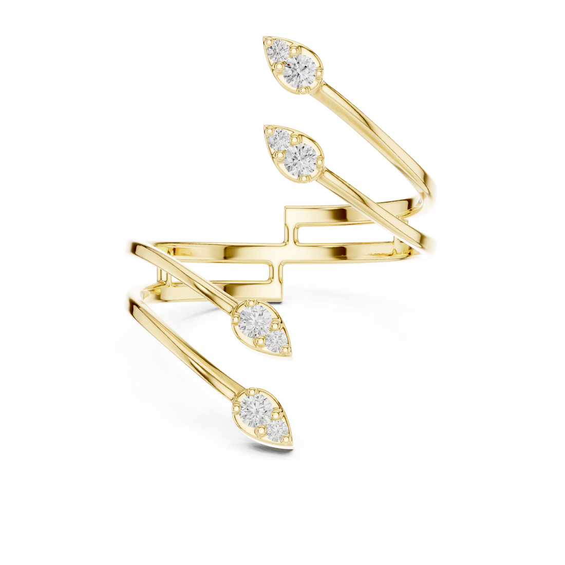 Gold Infinite Melody Wrap Ring Right View