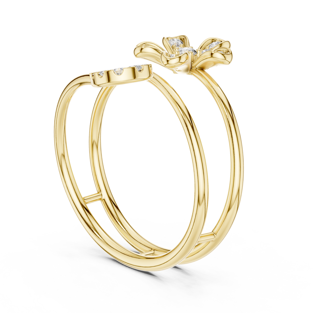 Gold Blooming Flight Harmony Ring Right View