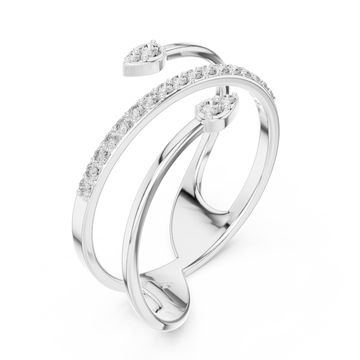  White Gold Essence Swirl Embrace Ring Right View