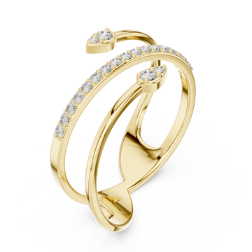 Gold Essence Swirl Embrace Ring Right View
