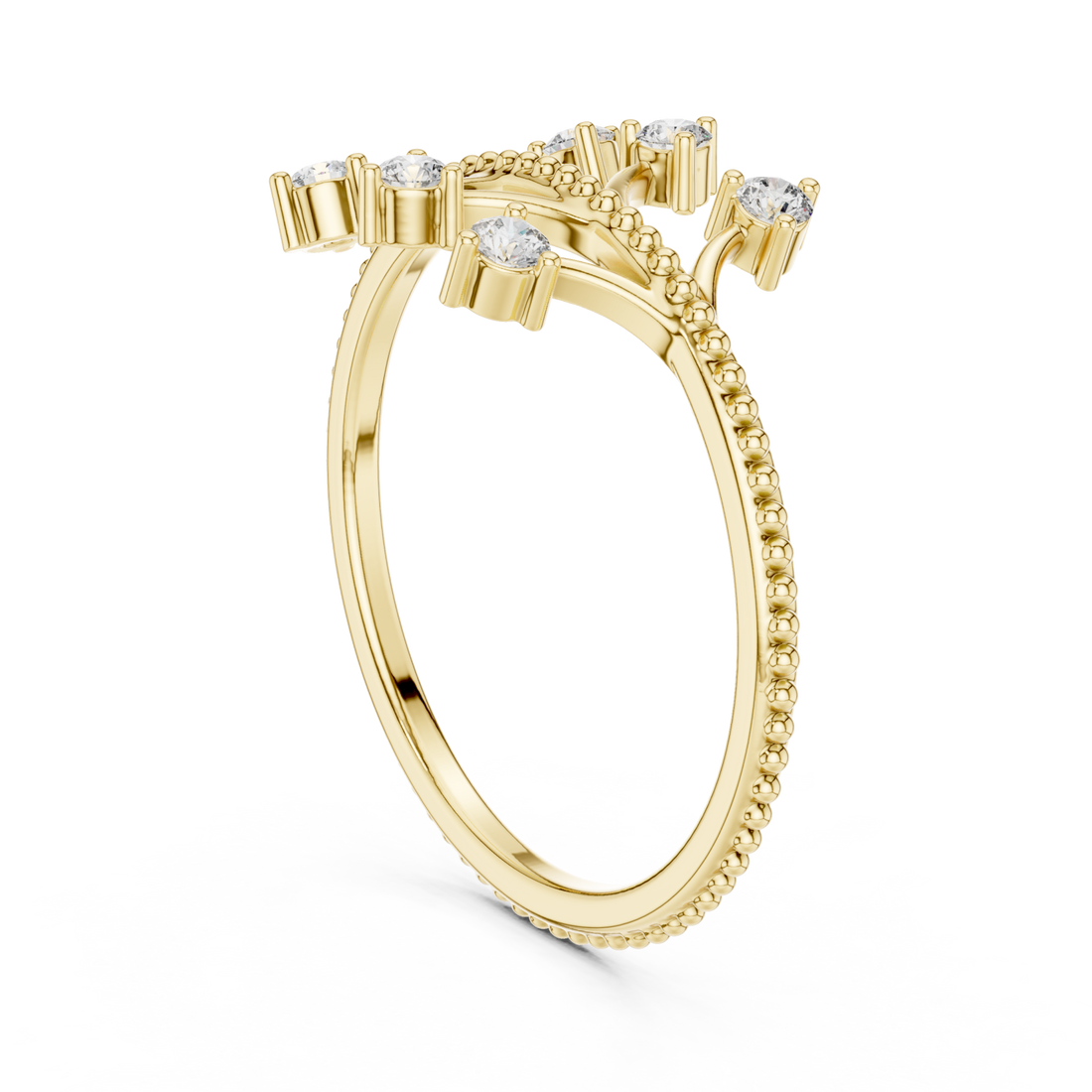 Gold Radiant Crest Flora Branch Band Right View