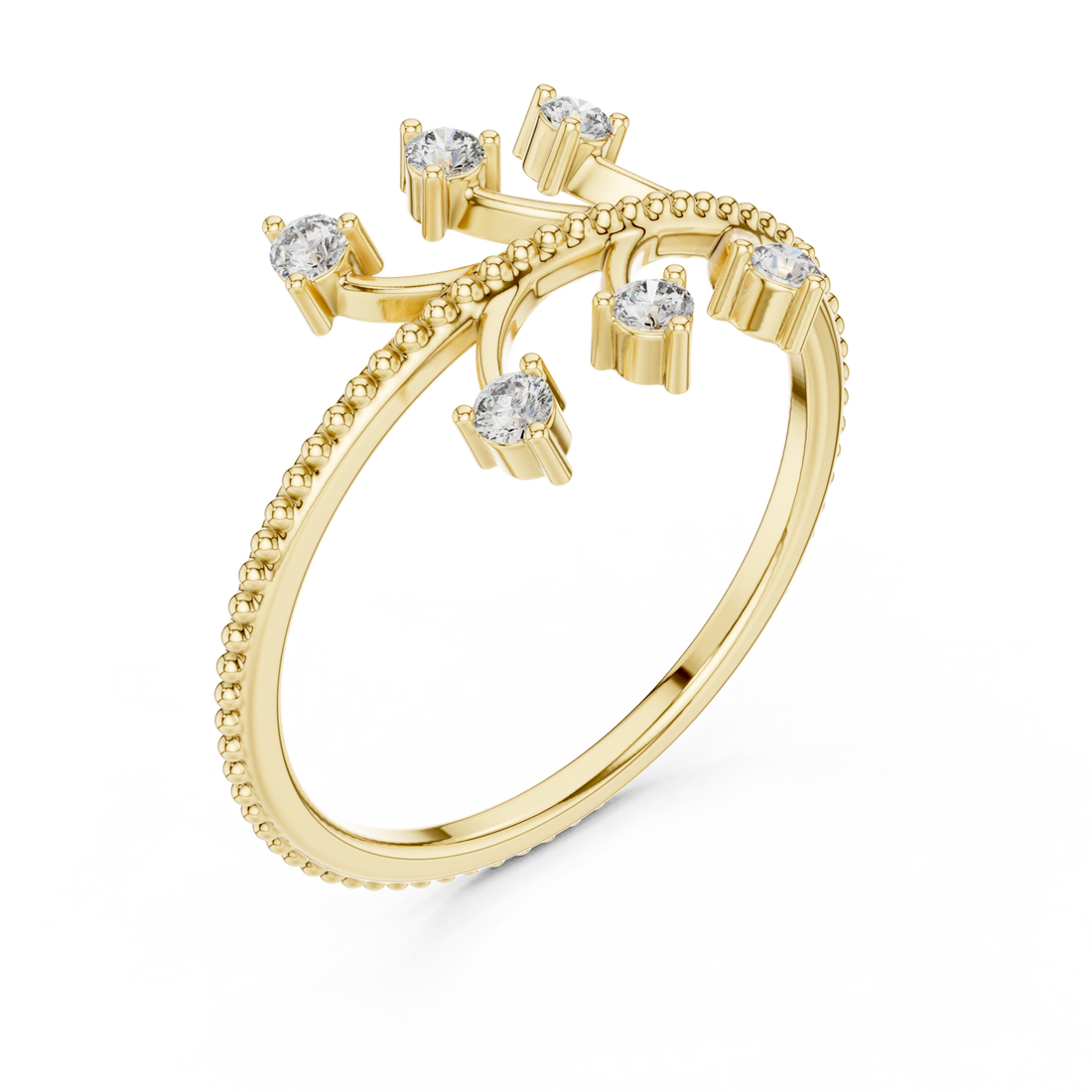 Gold Radiant Crest Flora Branch Band Right View