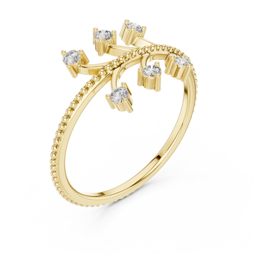 Gold Radiant Crest Flora Branch Band Right View