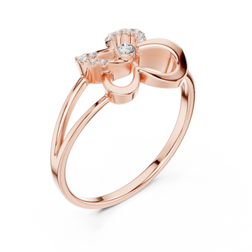  Rose Gold Splendid Harmony Graceful Loop Ring Right View