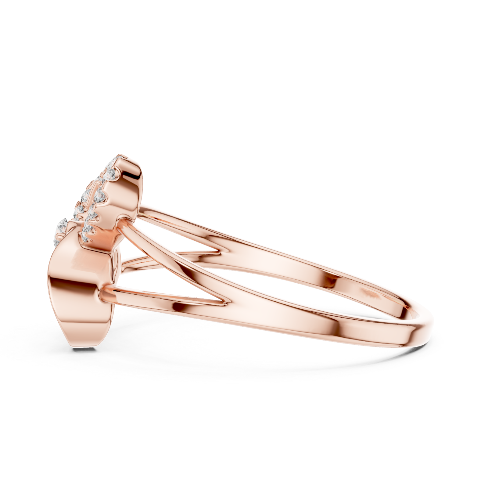  Rose Gold Splendid Harmony Graceful Loop Ring Side View