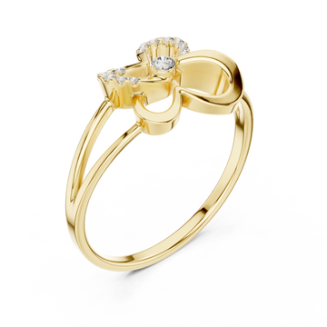 Gold Splendid Harmony Graceful Loop Ring Right View