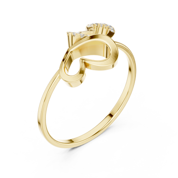 Gold Infinite Grace Intertwined Band Ring Right View