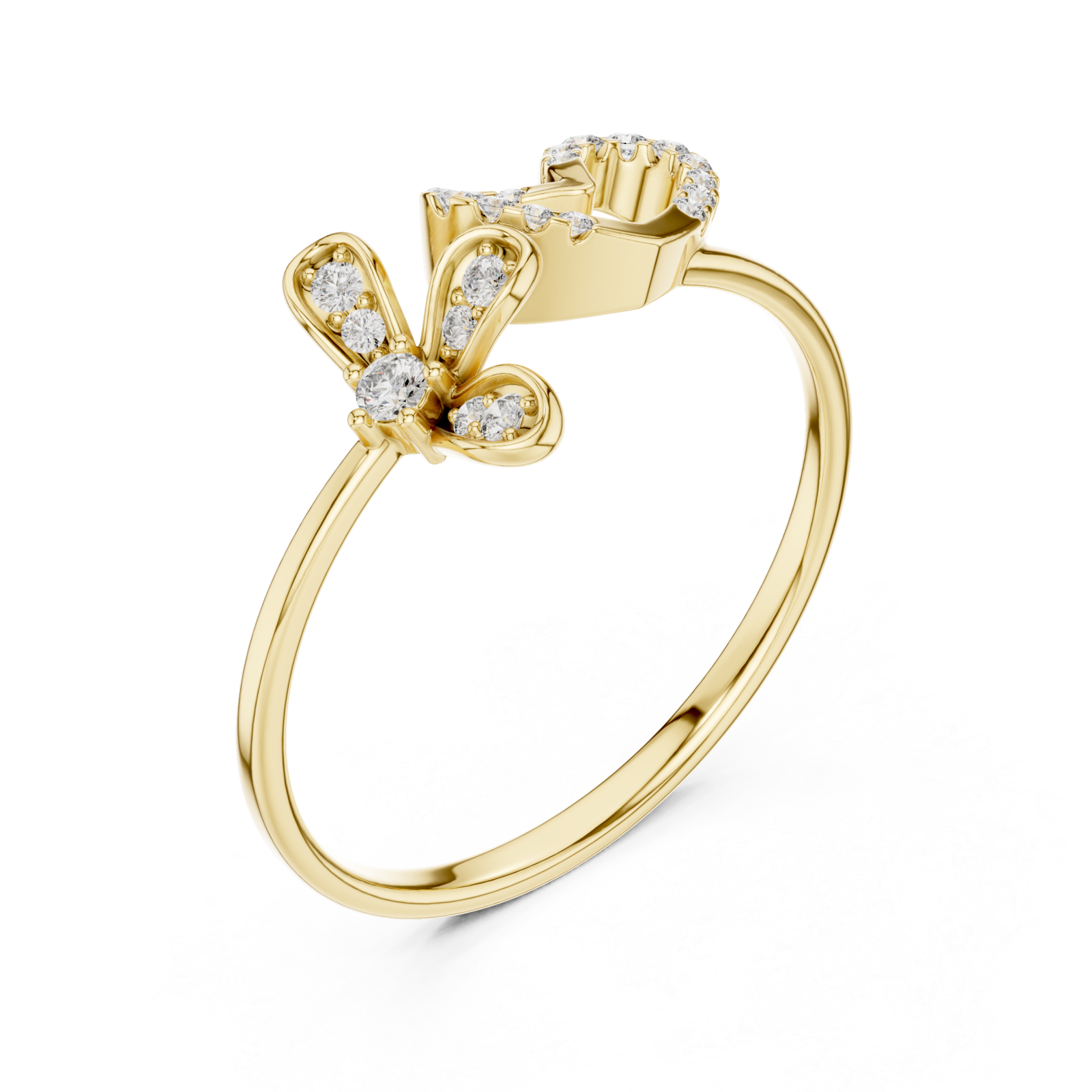 Gold Pure Grace Blossom Dewdrop Band Right View