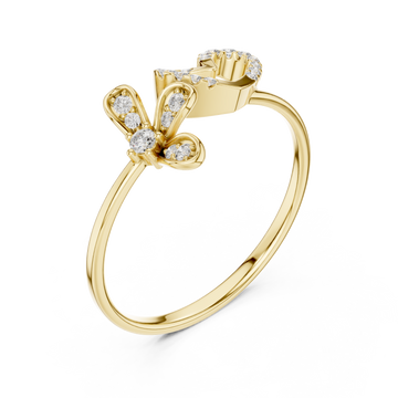 Gold Pure Grace Blossom Dewdrop Band Right View