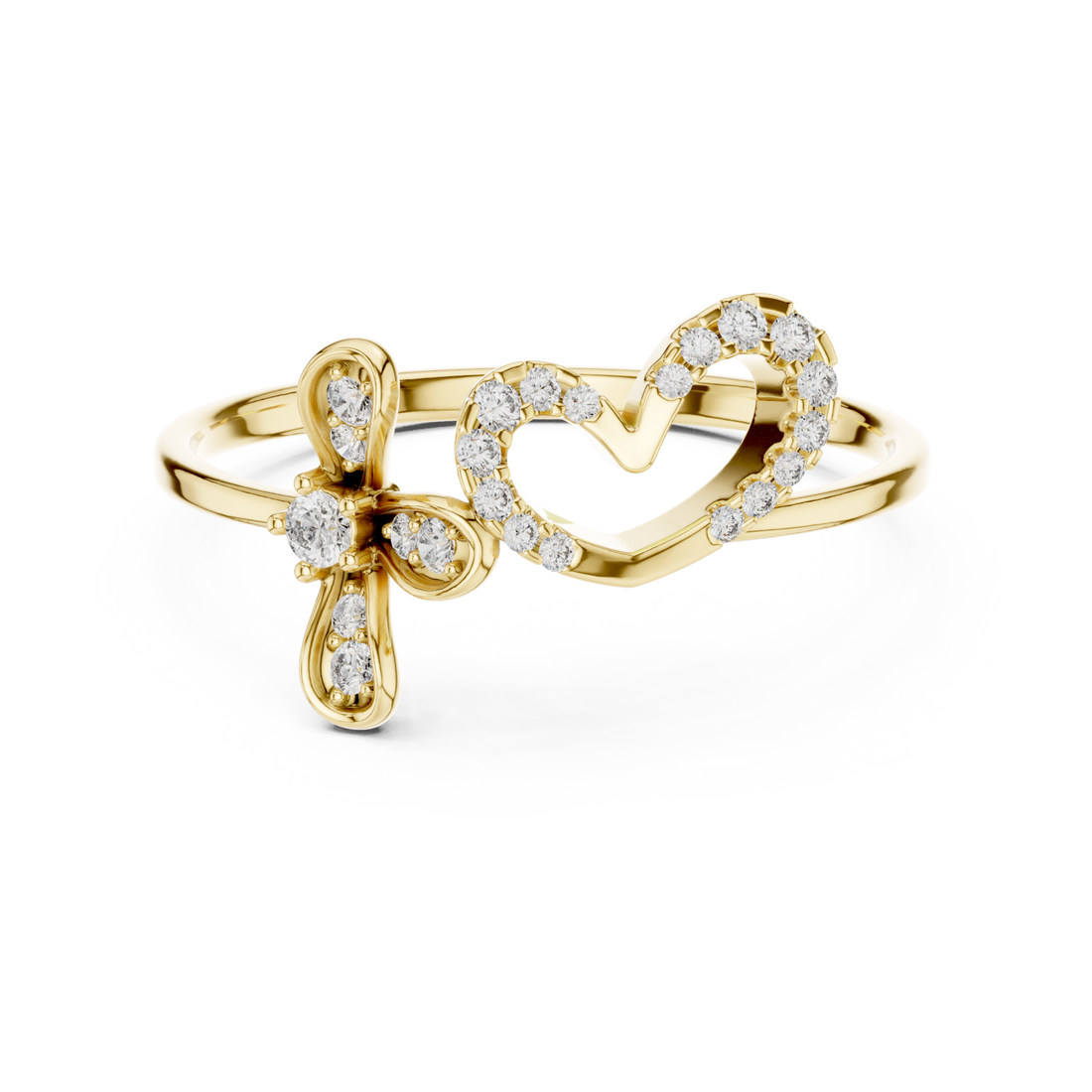Gold Pure Grace Blossom Dewdrop Band Right View