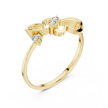Gold Harmony Serenade Elegant Stackable Band Right View