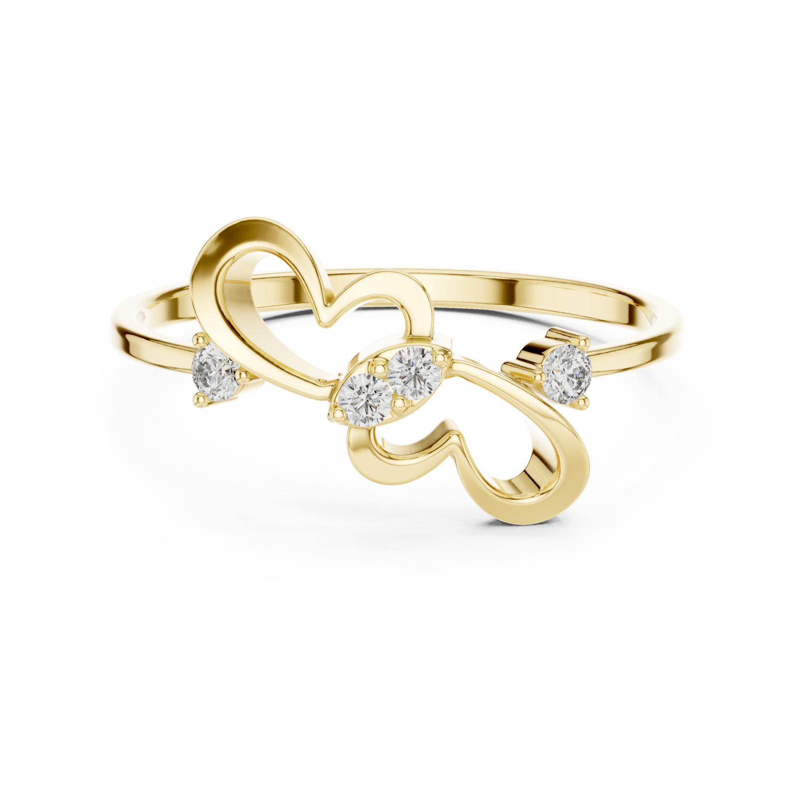  Gold Harmony Serenade Elegant Stackable Band Front View