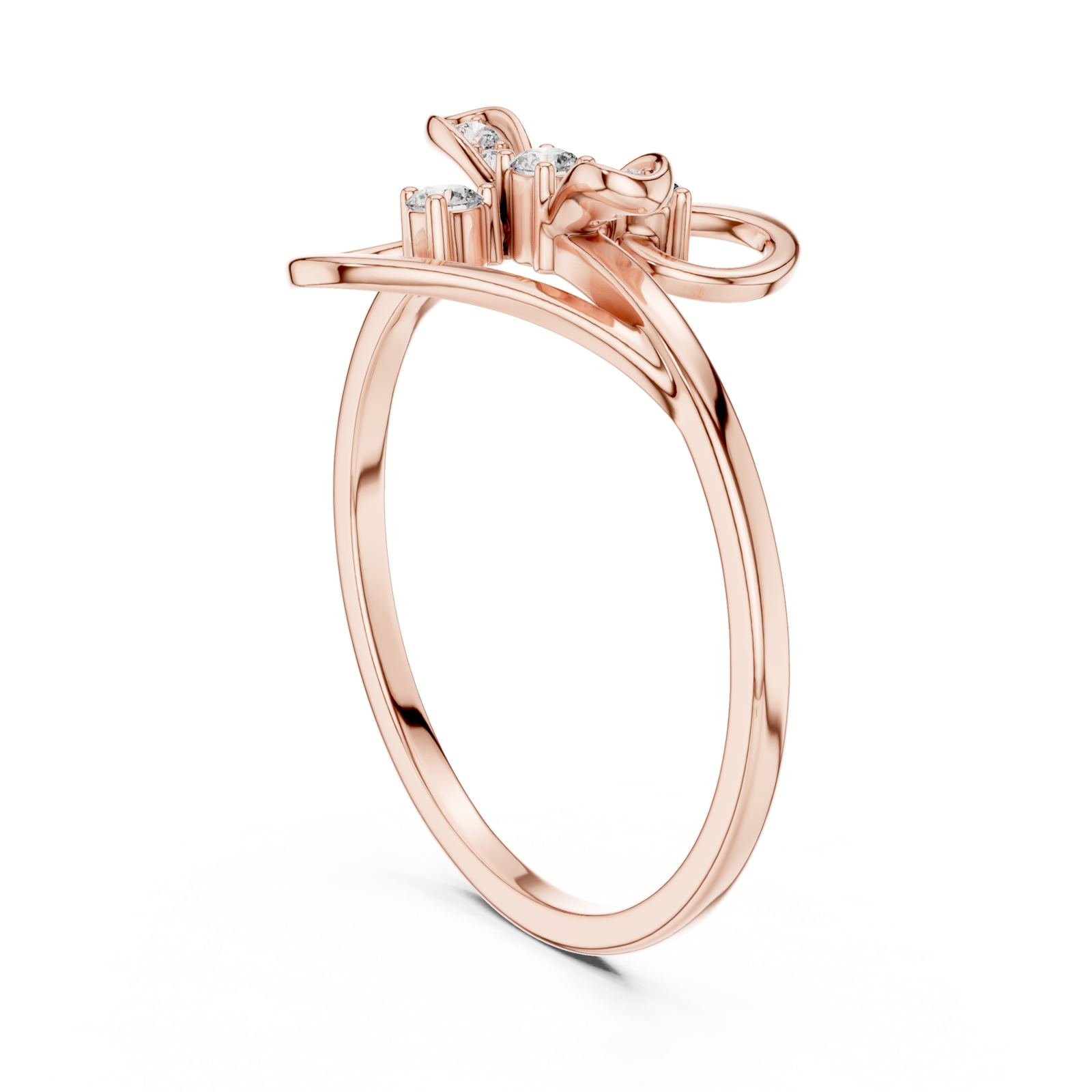  Rose Gold Starlit Serene Lily Curve Left View