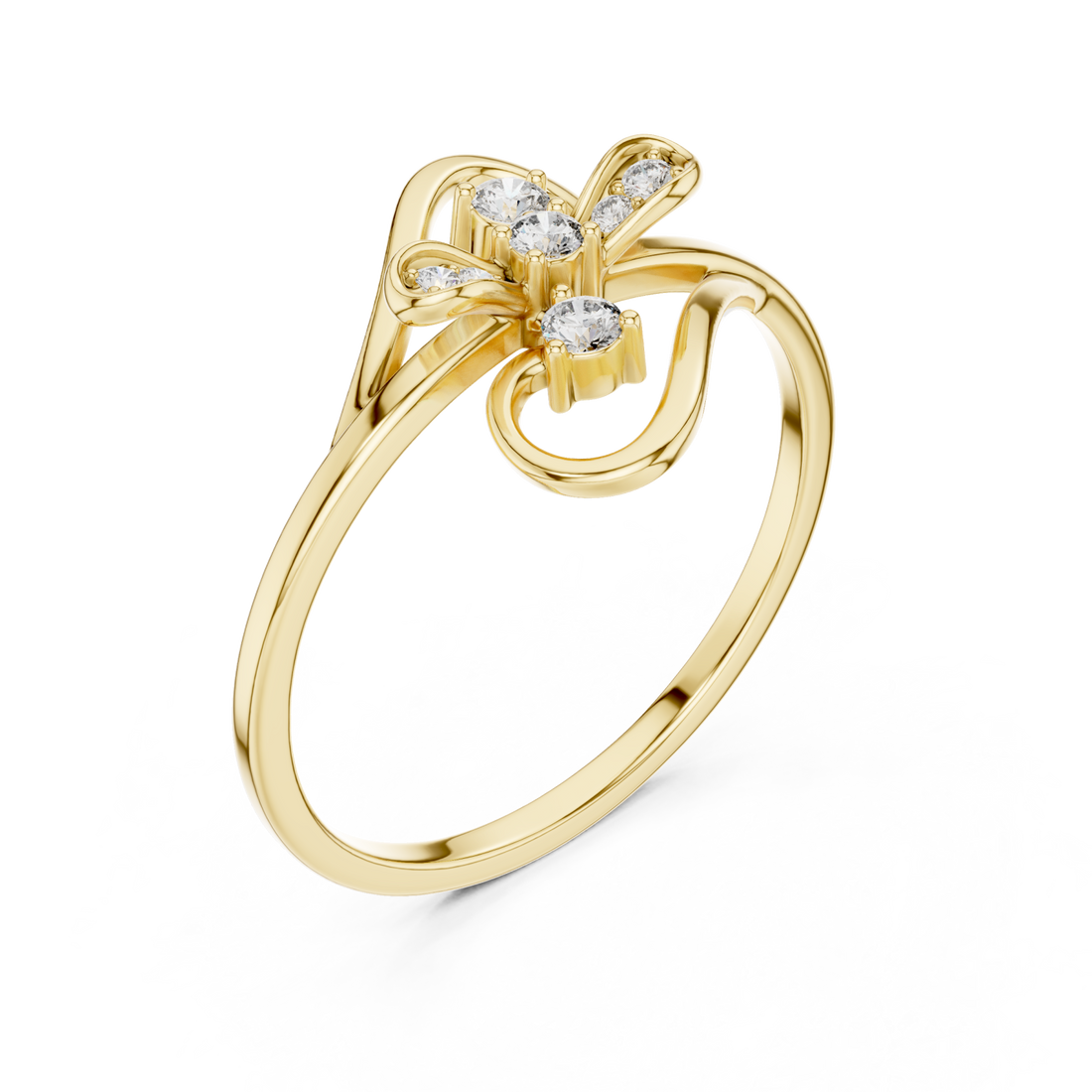Gold Starlit Serene Lily Curve Right View