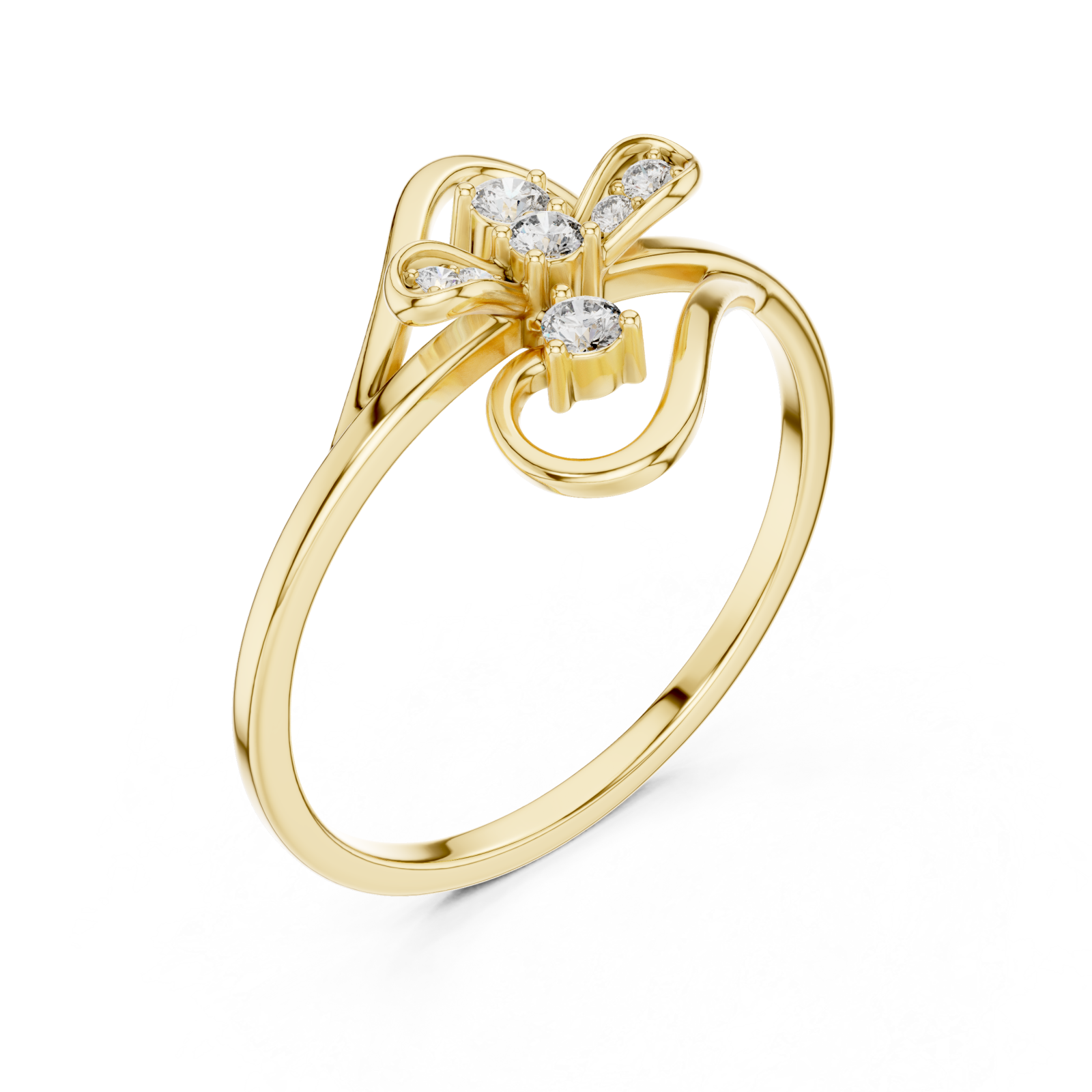Gold Starlit Serene Lily Curve Right View