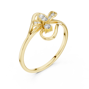 Gold Starlit Serene Lily Curve Right View