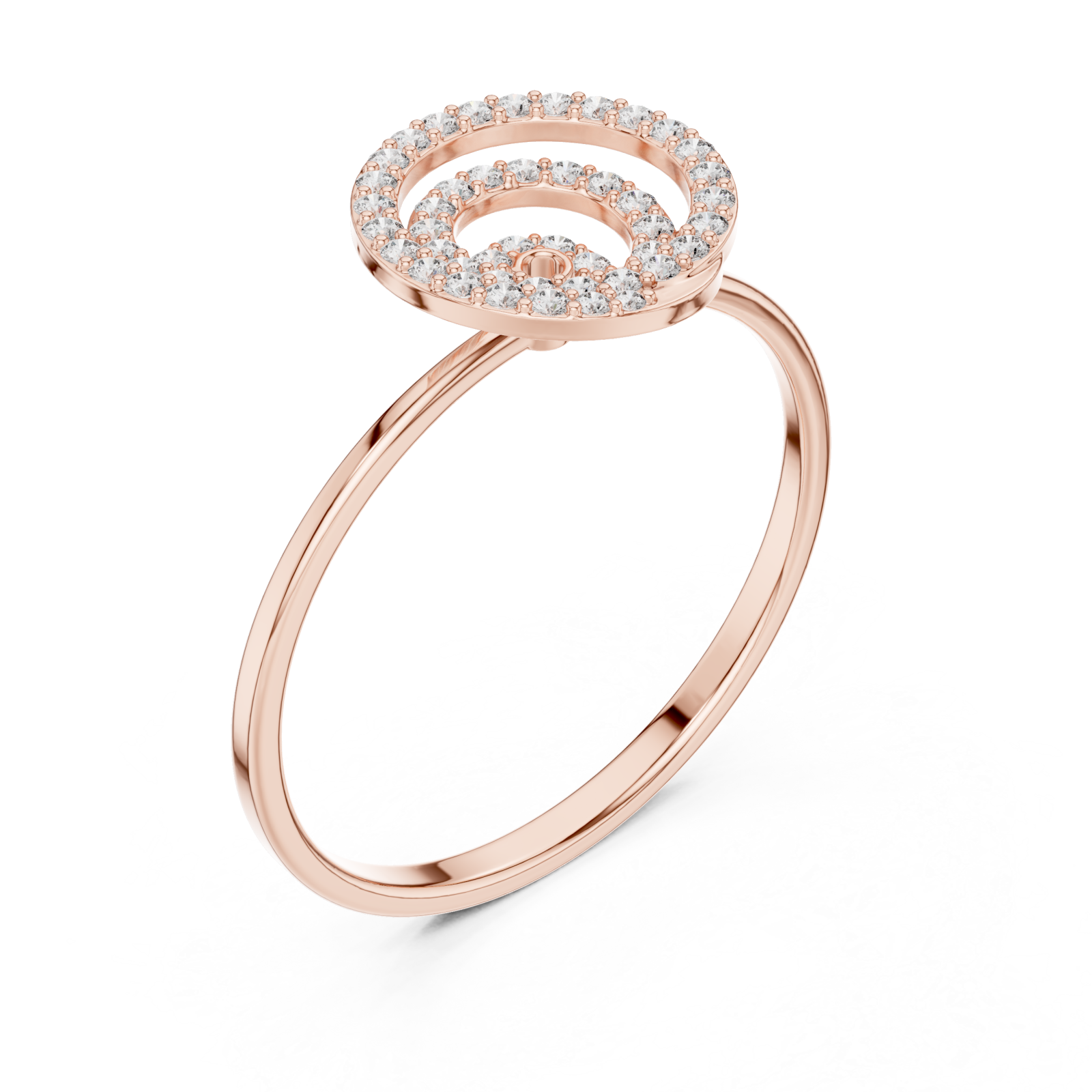  Rose Gold Radiant Embrace Open Circle Band Right View