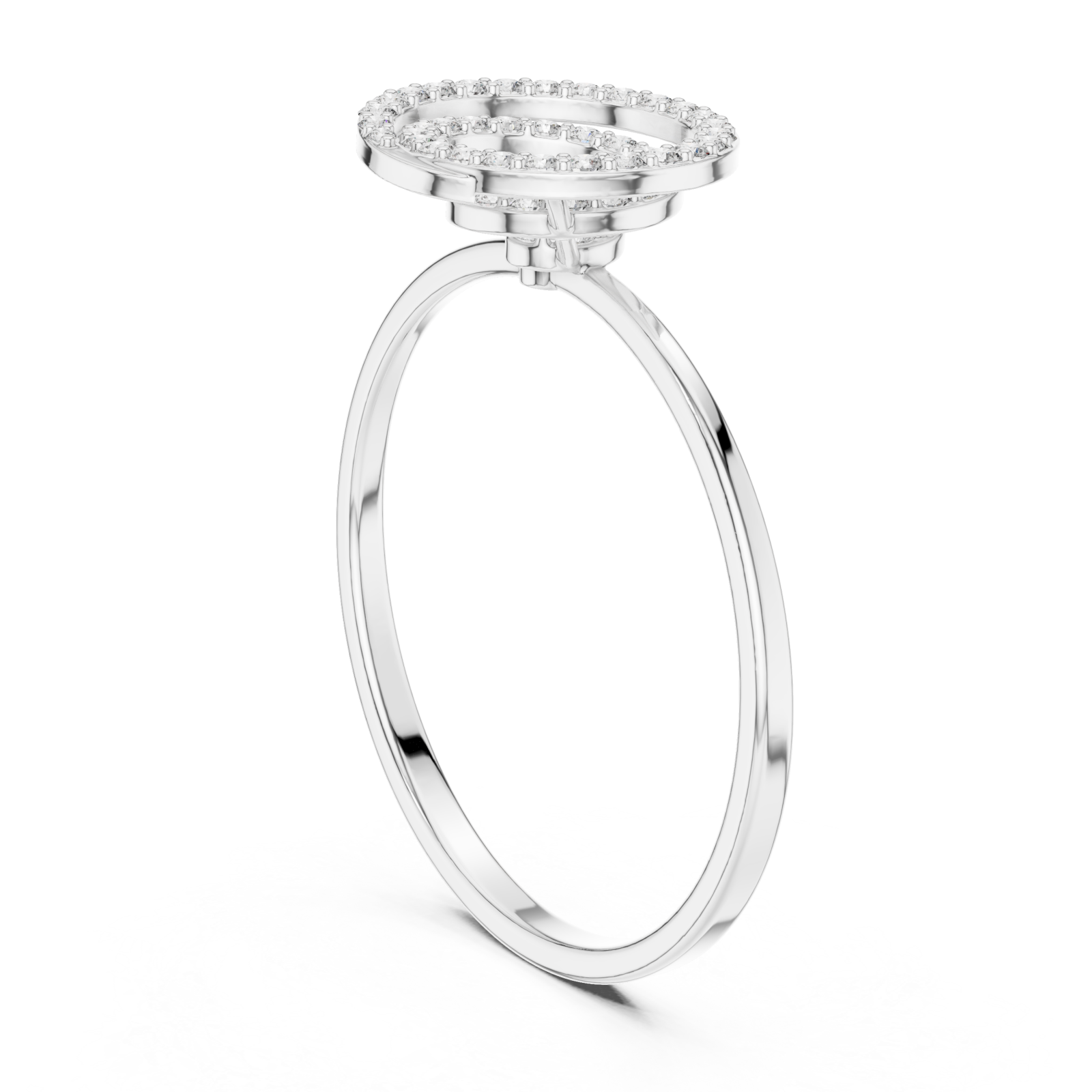  White Gold Radiant Embrace Open Circle Band Left View
