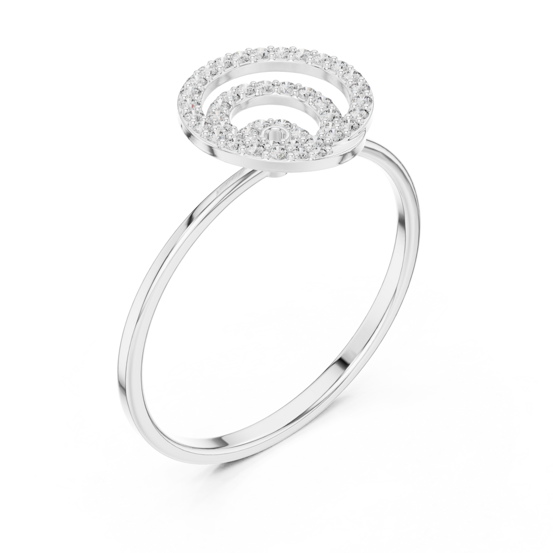  White Gold Radiant Embrace Open Circle Band Right View