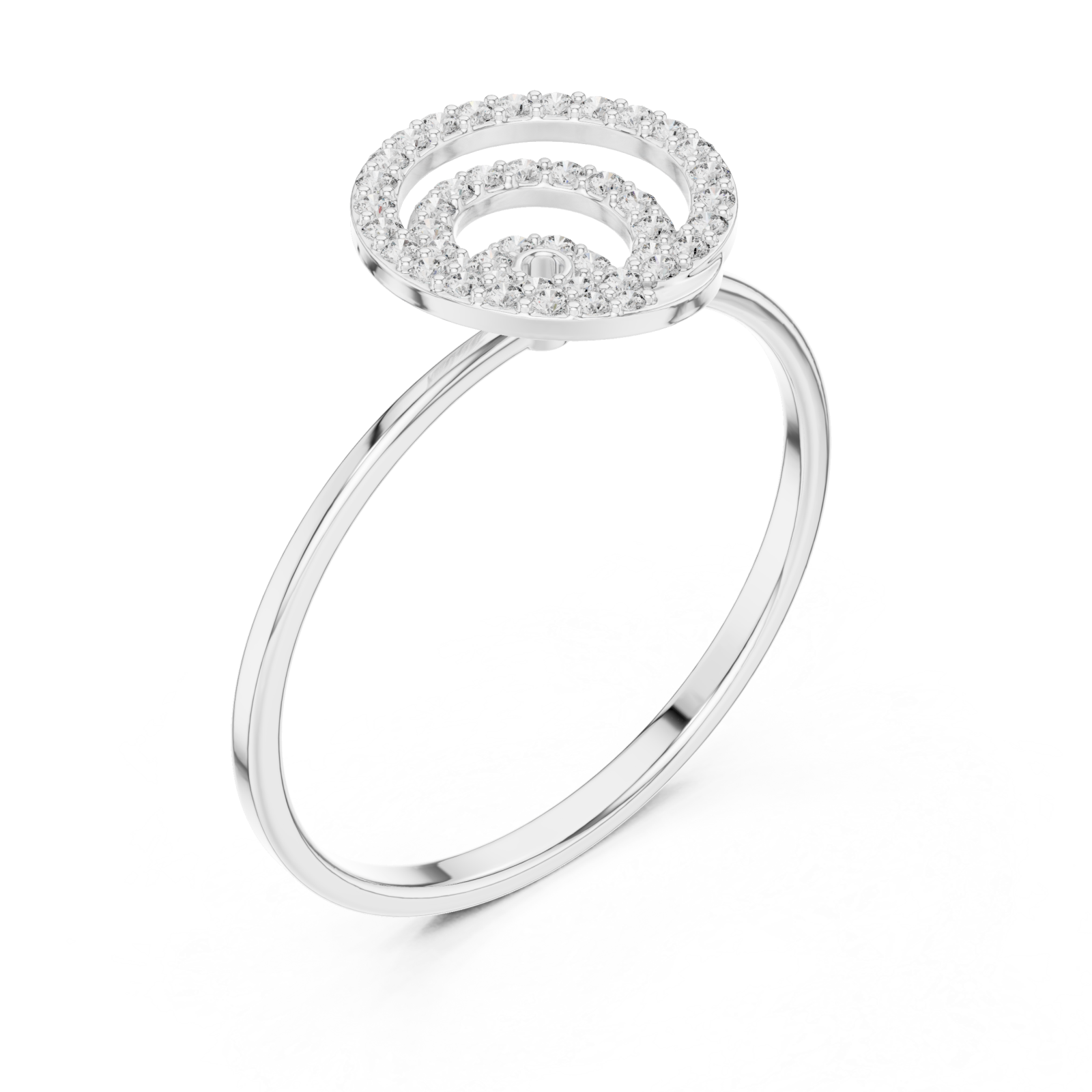  White Gold Radiant Embrace Open Circle Band Right View