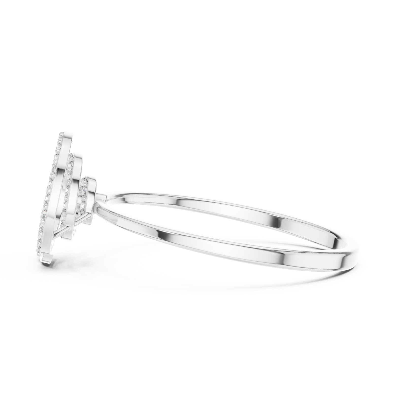  White Gold Radiant Embrace Open Circle Band Side View