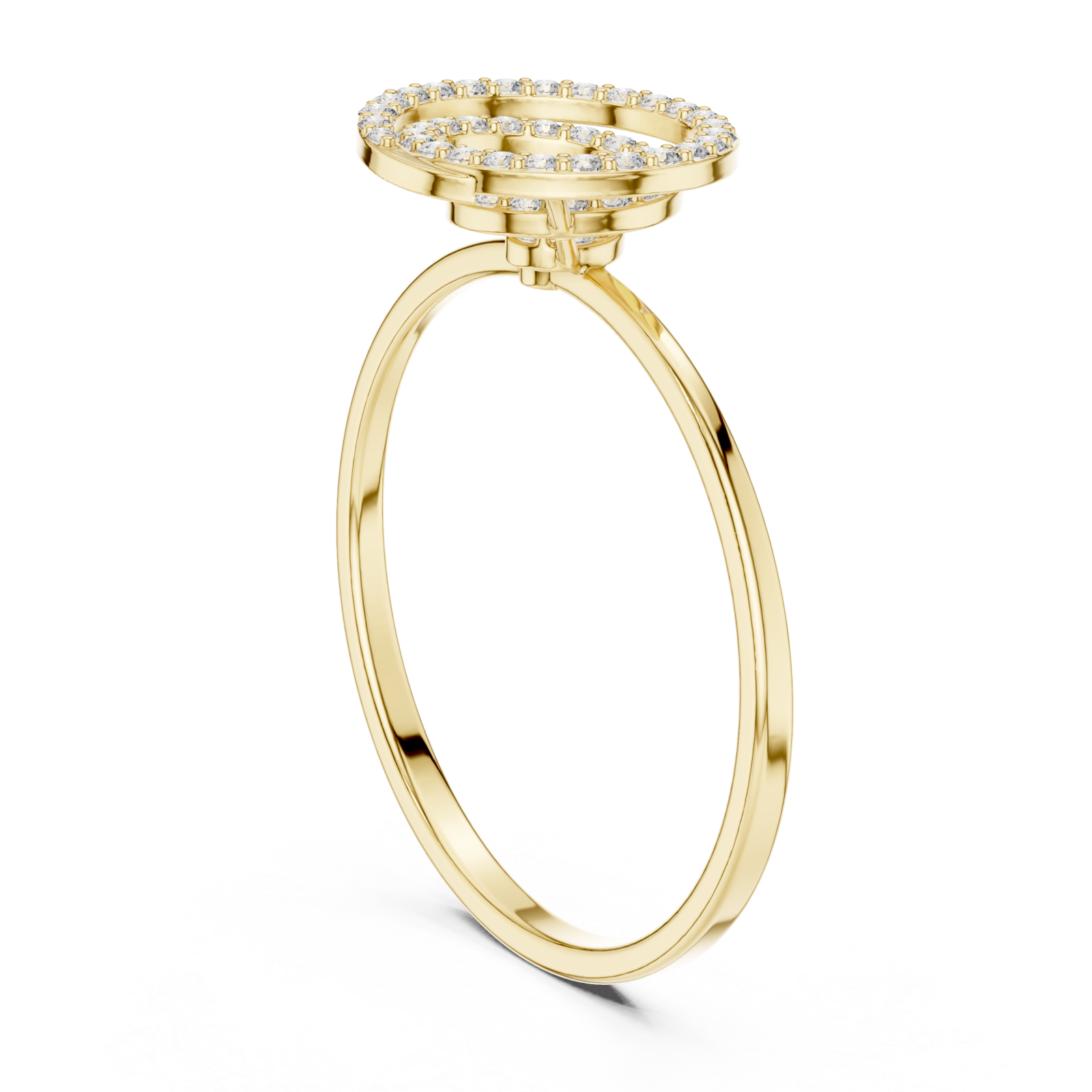  Gold Radiant Embrace Open Circle Band Left View