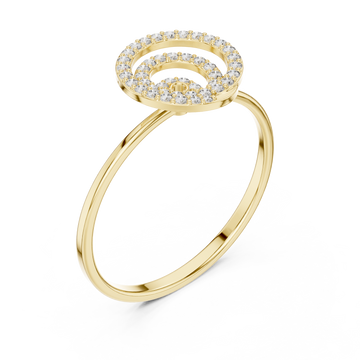 Gold Radiant Embrace Open Circle Band Right View