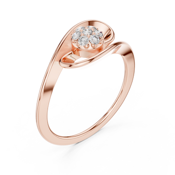  Rose Gold Lumina Spiral Artistry Signature Band Ring Right View