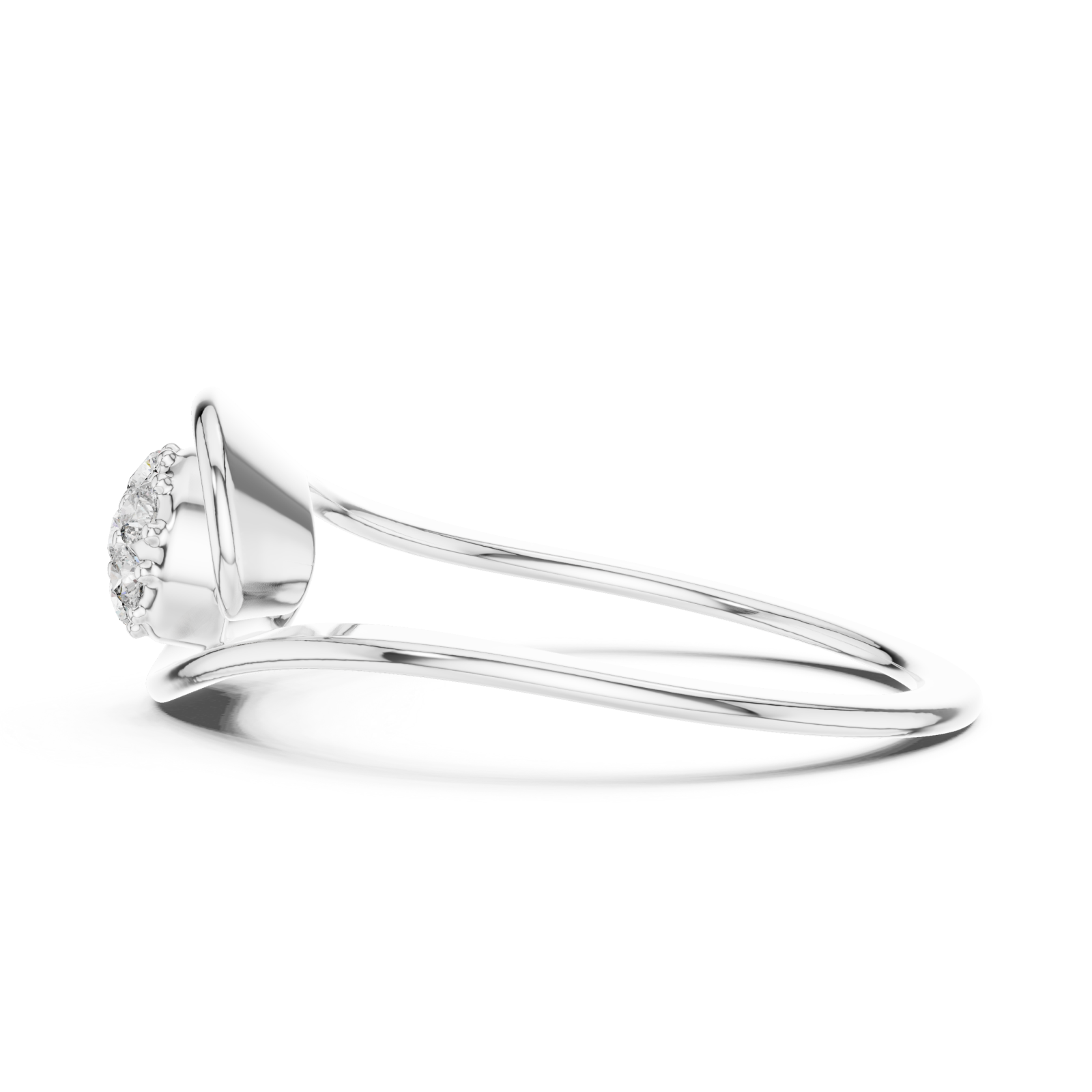  White Gold Lumina Spiral Artistry Signature Band Ring Side View