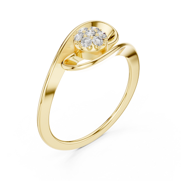 Gold Lumina Spiral Artistry Signature Band Ring Right View