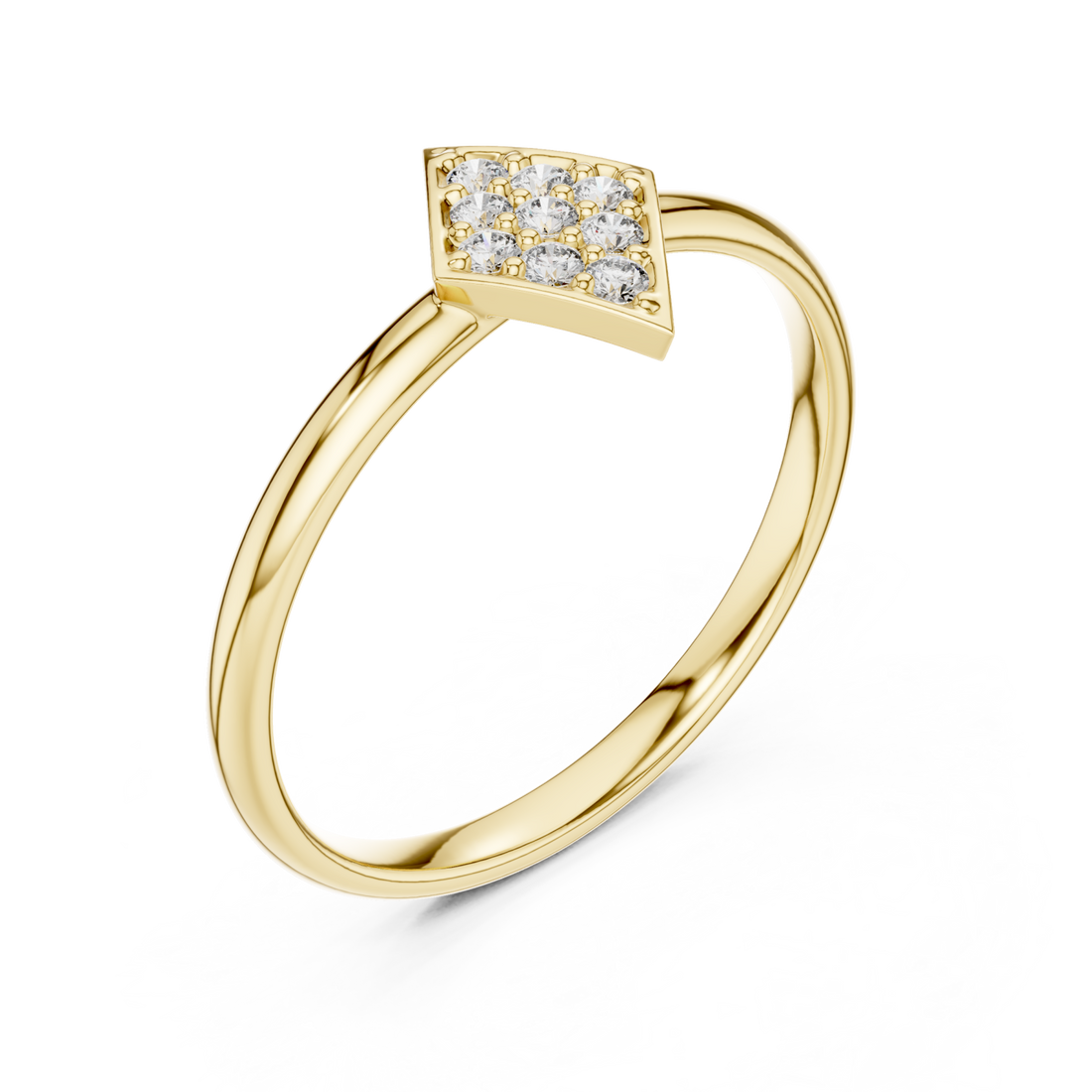 Gold Modern Statement Arrow Crest Ring Right View