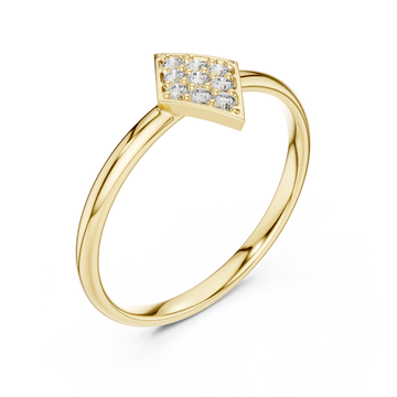 Gold Modern Statement Arrow Crest Ring Right View