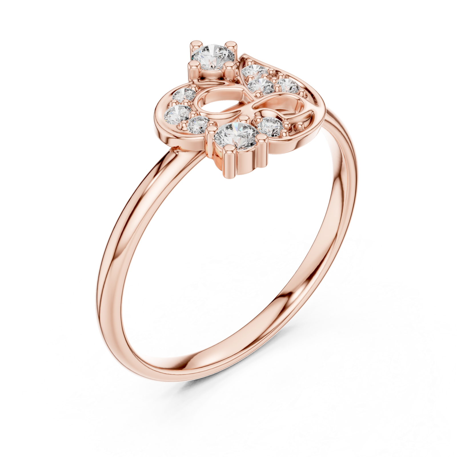  Rose Gold Whispering Bloom Artistry Statement Band Right View