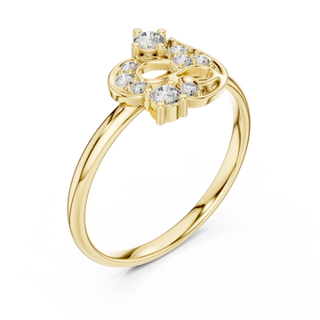 Gold Whispering Bloom Artistry Statement Band Right View