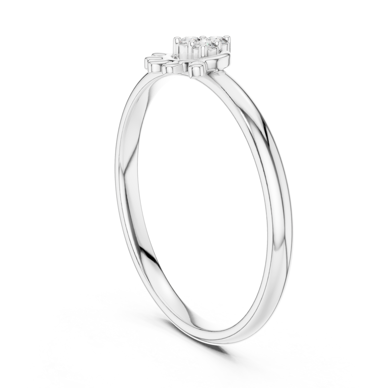  White Gold Twilight Spark Cascade Radiant Ring Left View