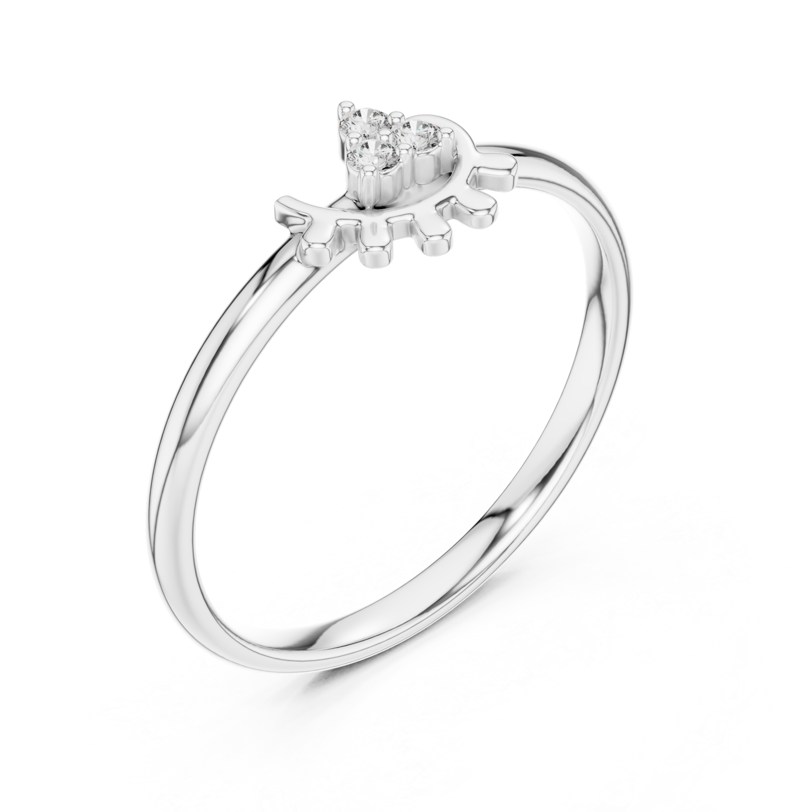  White Gold Twilight Spark Cascade Radiant Ring Right View