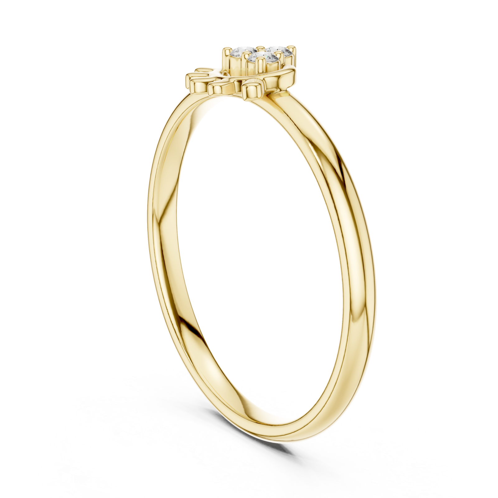  Gold Twilight Spark Cascade Radiant Ring Left View
