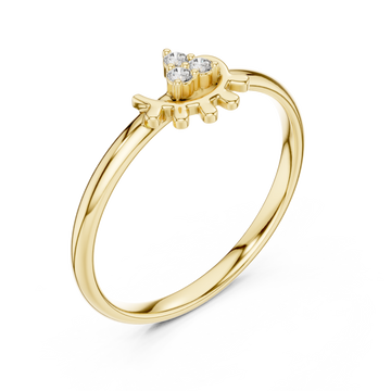 Gold Twilight Spark Cascade Radiant Ring Right View