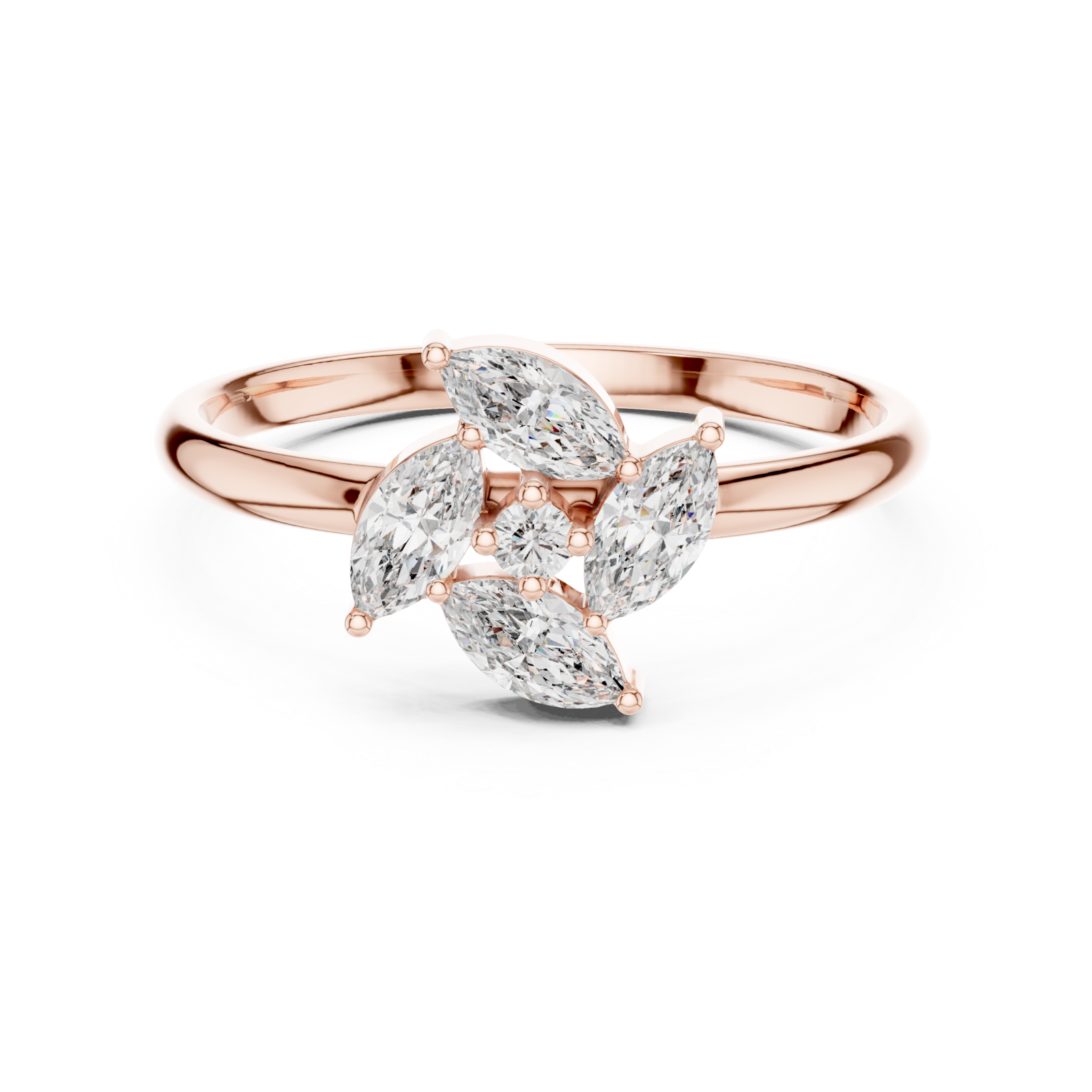  Rose Gold Eternal Whisper Radiance Band Front View
