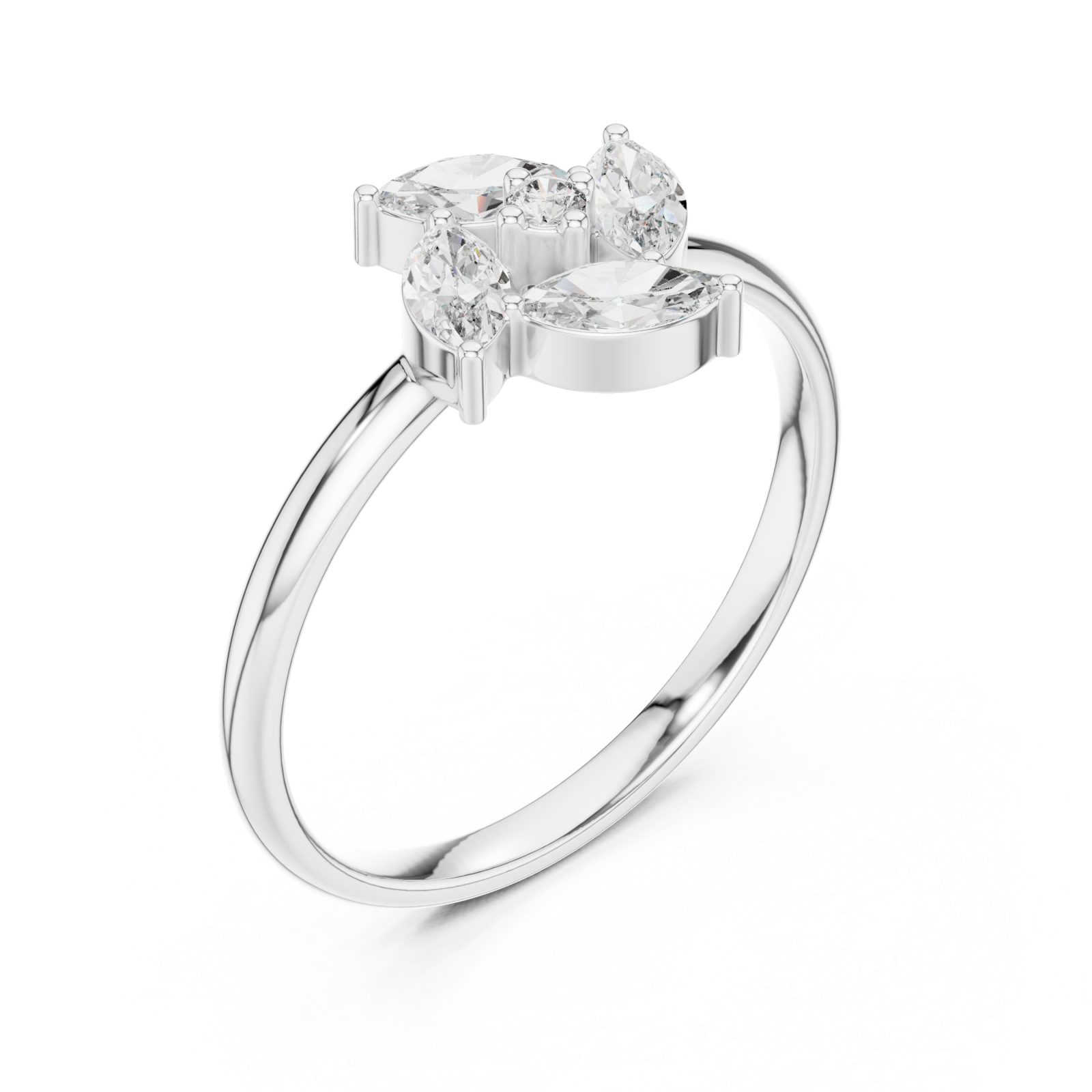  White Gold Eternal Whisper Radiance Band Right View